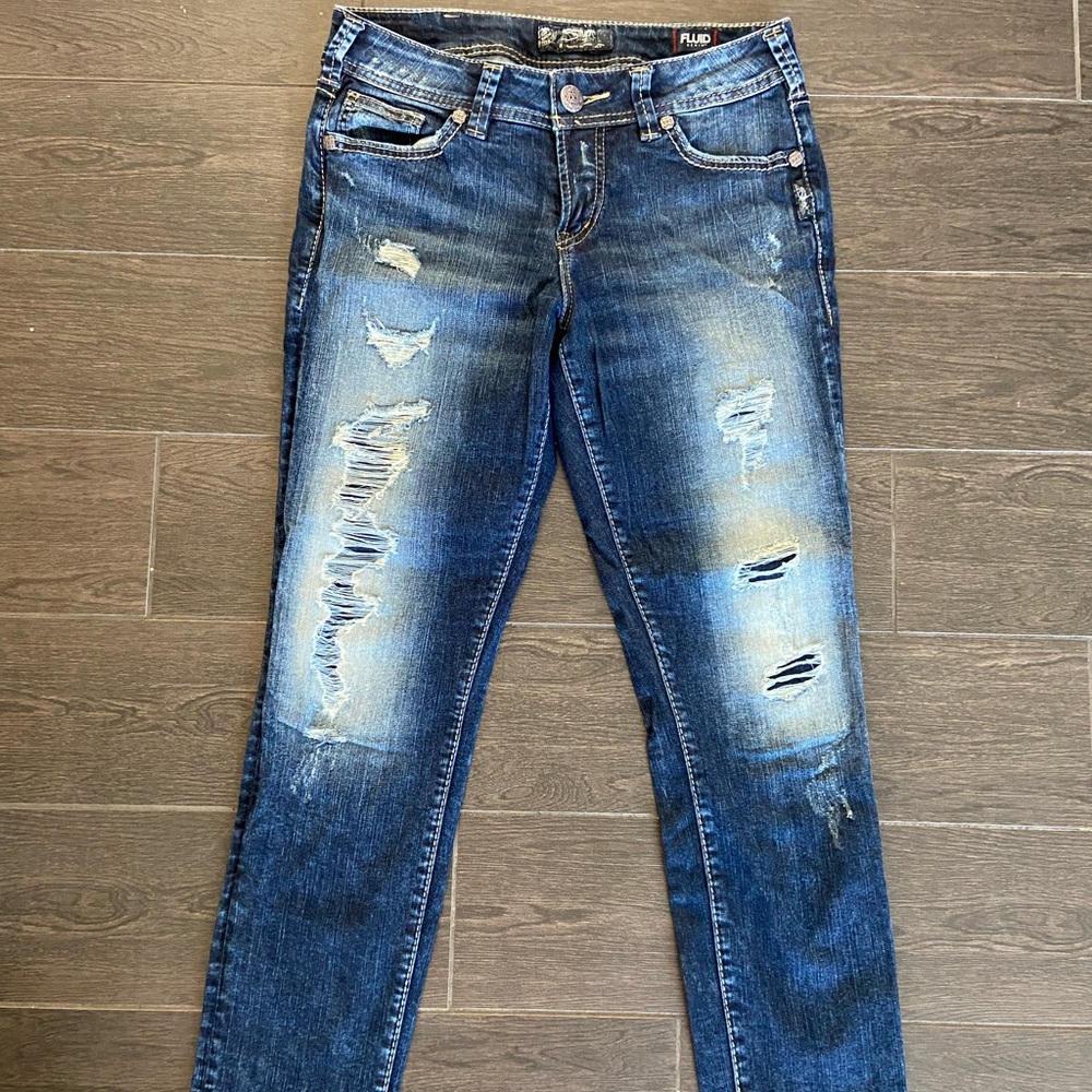 Silver Skinny Jeans